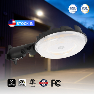ETL UL Large Twick To Dawn LED Barn Light com fotocélula 60w 80w 100w 3Power e 3CCT ajustável