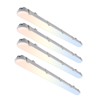 IP66 ETL FCC 15W-100W Vapor Triproof Light Led Flat Tri-Proof Batten Para Armazém Fábrica de Resíduos Alimentar
