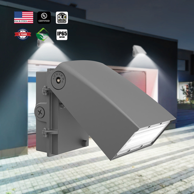 UL/DLC LED Wall Pack Light com fotocélula 30/40/50K Selecionável 5600lm 11200lm 11200lm Ajustável