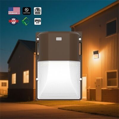 USA Stock Mini LED Wall Pack Light 18W 25W 30W ETL DLC Iluminação de segurança exterior