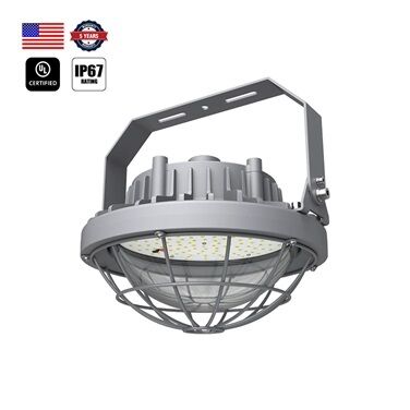 Iluminação LED UFO à prova de explosão projetada para iluminação de armazém à prova de explosão com alcance de potência de 40W a 300W